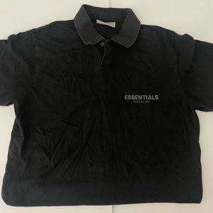 Men’s black Essentials Polo t shirt short sleeve